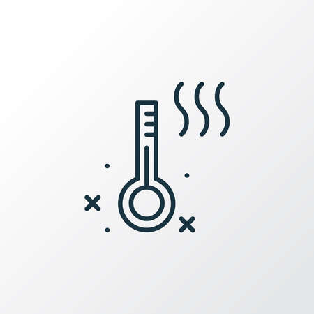 Thermometer icon line symbol. Premium quality isolated temperature measurement element in trendy style.のイラスト素材