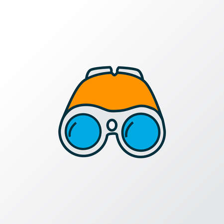 Binoculars icon colored line symbol. Premium quality isolated zoom element in trendy style.のイラスト素材