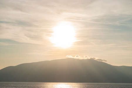 Karaburun bay sunset, Vlore, Albania.の写真素材