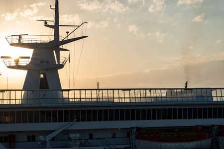 Durres, Albania - June 2019: Passenger Ship docked at Durres Port.のeditorial素材