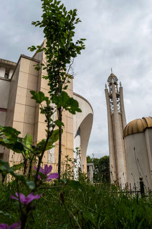 Tirane, Albania - May 2019: View of Resurrection of Christ Orthodox Cathedral, Tirana - Albania.