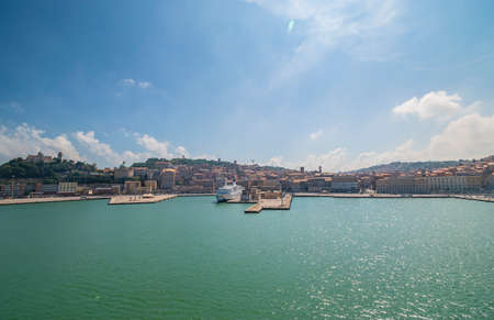 View of Ancona port and cityscapeの写真素材