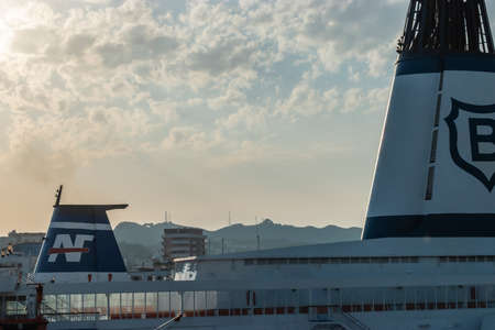 Durres, Albania - June 2019: Passenger Ship docked at Durres Port.のeditorial素材