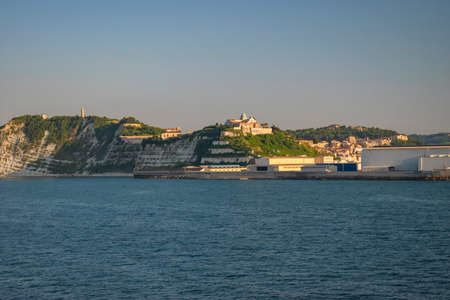 View of San Ciriaco Cathedral, Ancona, Italy.の写真素材