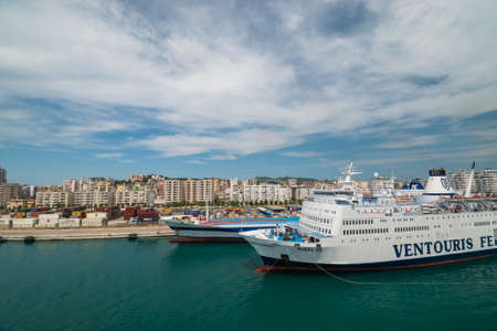 Durres, Albania - June 2019: View of Durres Port.