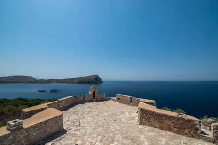 Sarande, Albania - July 2019: View of Porto Palermo Castle situated in Porto Palermo Bay, It was...