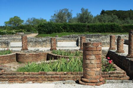 Ruins of roman mansion. Picture taken in Portugalの写真素材