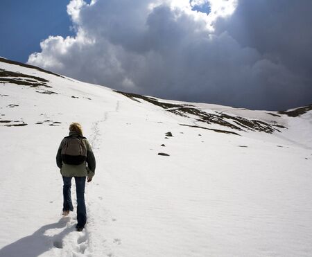 Climbing. Picture taken in Tatry mountains in Poland