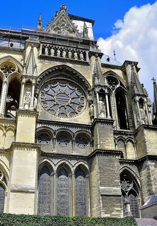 Cathedral of crownings of the French kings in Reims.の写真素材