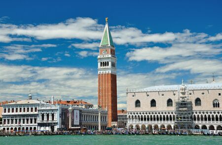 Seaview of Piazza San Marco and The Doge's Palace, Venice, Italyの写真素材