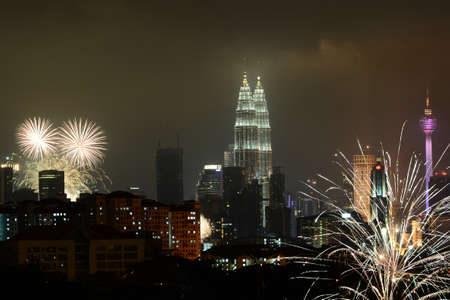 Fireworks show celebration new year 2017のeditorial素材