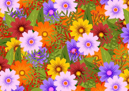 Floral frame. Vector illustration.のイラスト素材