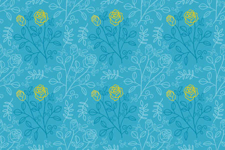 Wallpaper with floral pattern. Vector illustration.のイラスト素材