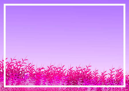 Floral frame illustration with central zone suitable for inserting dedication or personalized message. Digital art.の写真素材