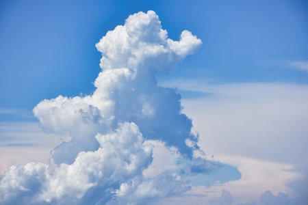 Blue sky with white clouds background. Nature cloud blue sky background.