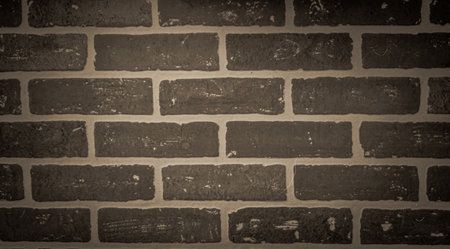 Background of brick wall texture. Black and white tone. Vintage style.