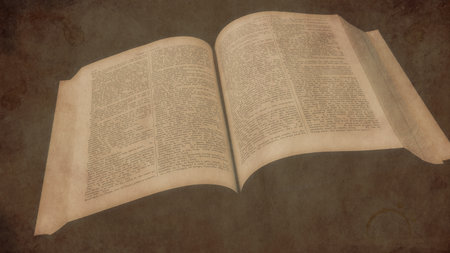 Ancient Greek, Latin Dictionary Education, knowledge concept. Vintage, grunge style.