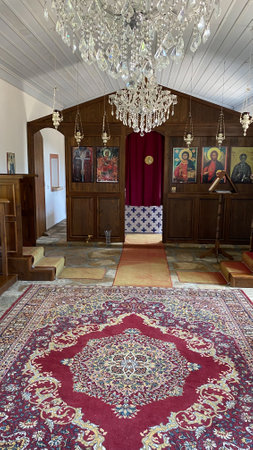 Gokceada, Canakkale, Turkey, May 28, 2023: The Church of Constantine and Helena, one of the historical churches of Gokceada Imvros islandのeditorial素材