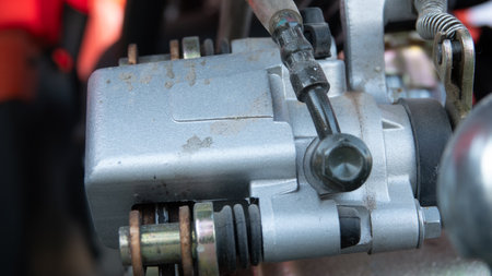 ATV off road, on road all terrain vehicle engine engine details.の写真素材