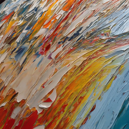 abstract background of acrylic paint on a palette, close-upの素材