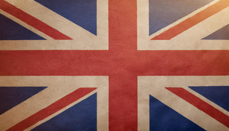 United Kingdom grunge background. Flag of the United Kingdom. Vintage style.の素材