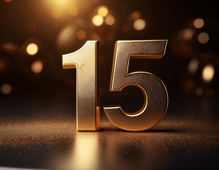 bokeh background. Happy New Year 2015の素材