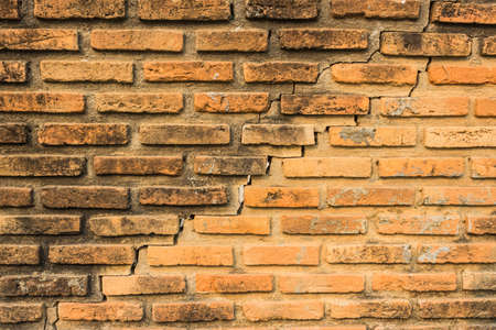 Broken brick wall