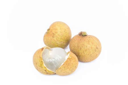 fresh  longan isolate on white background.の写真素材