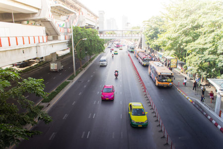 Bangkok Transportation, Thailand. Dec 20, 2015のeditorial素材