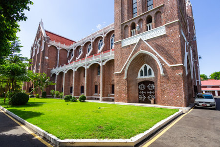 YANGON, MYANMAR - MAY 17, 2018 : St. Mary's Cathedral in Yangon, Myanmarのeditorial素材