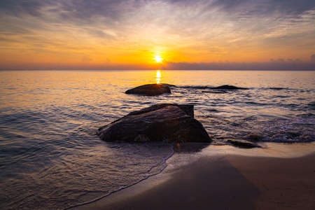 Beautiful sunrise on the beach.の写真素材