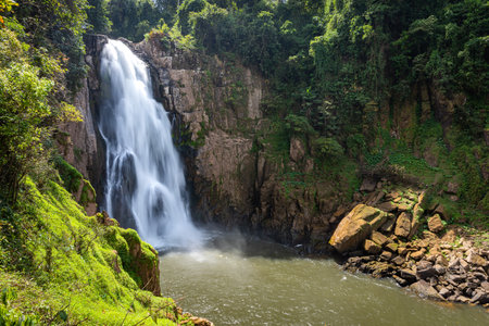 Haew Narok Waterfall at Khao Yai National Park, Thailand.の写真素材