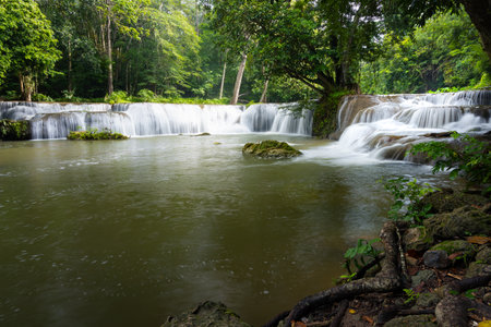 Chet Sao Noi Waterfall, Namtok Chet Sao Noi National Park, Saraburi, Thailand.