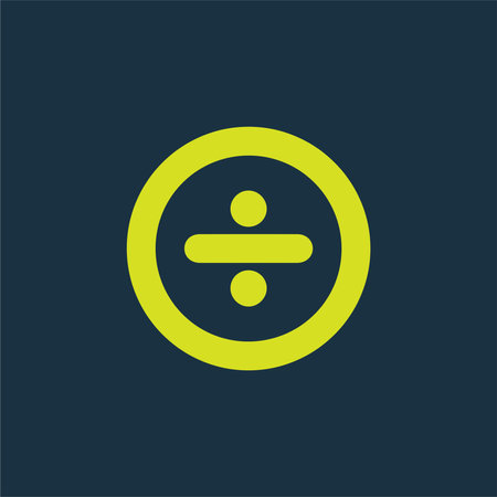 Division symbol. Basic mathematical symbol sign. Calculator button icon. business finance concept in vector.のイラスト素材