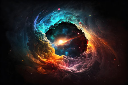 abstract space background, Generative AIの素材