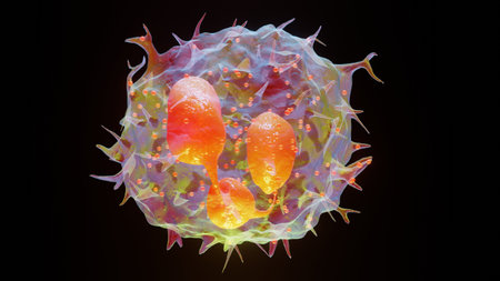 3d Illustration of Neutrophiles type Leukocyte cell, white blood cells, 3d render