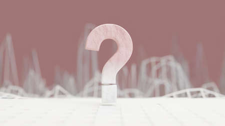 3d render illustration of colorful question mark icons, 3d renderの写真素材