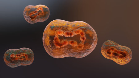 Monkeypox infection pandemic. monkeypox cell, symptoms or precautions, variant of smallpox, Mutated...