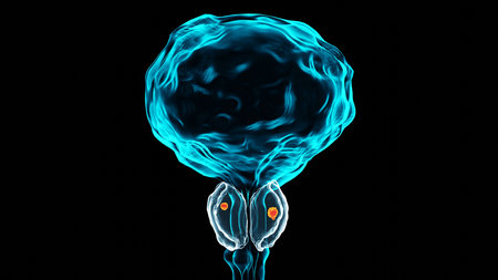 Prostate cancer stages. ancerous cells, malignant tumor compresses urethra. Pathological disruption, genital reproductive system anatomy, bladder Oncological or Urological Disease,の写真素材