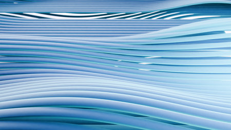 Abstract blue wavy background. 3d rendering, 3d illustration.