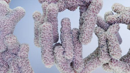 Helicobacter pylori bacterium. 3D illustration