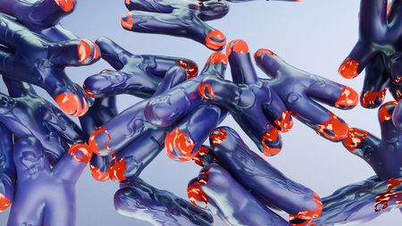 3d rendering of a group of hands in the form of a human body