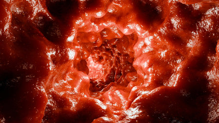 3d illustration of red blood cell, closeup of red blood cell