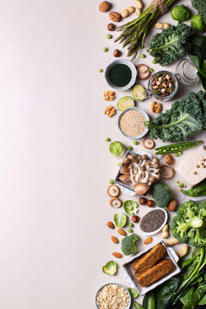 Variety of vegan, plant based protein foodの写真素材