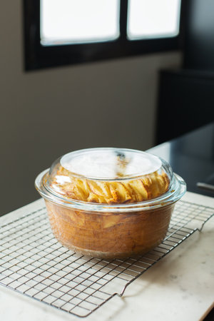 Fresh Homemade apple pie at the modern kitchen