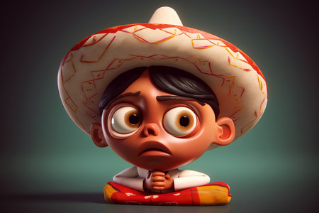 Cinco de Mayo festive holiday fiesta illustration, AI generatedの素材