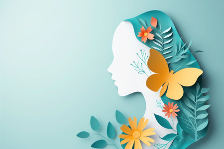 Paper cut art, International Womens day greeting cardの素材