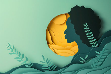 Paper cut art, International Womens day greeting cardの素材