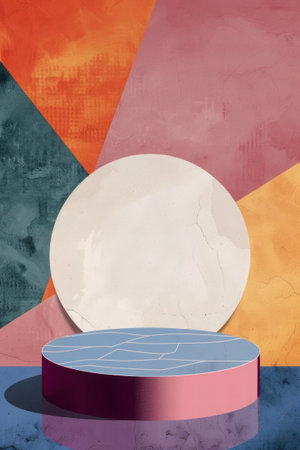 Abstract background with podium for product representationの素材