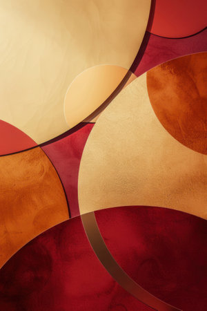 Vibrant abstract geometric pattern background with circlesの素材